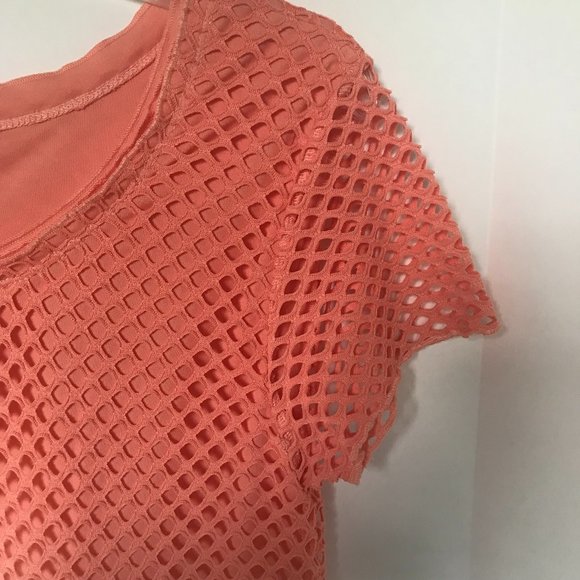 C. Oliver lined A line top size M melon & white - Picture 5 of 9